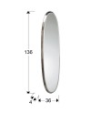 ARIES-ESPEJO OVAL136X36 PLATA